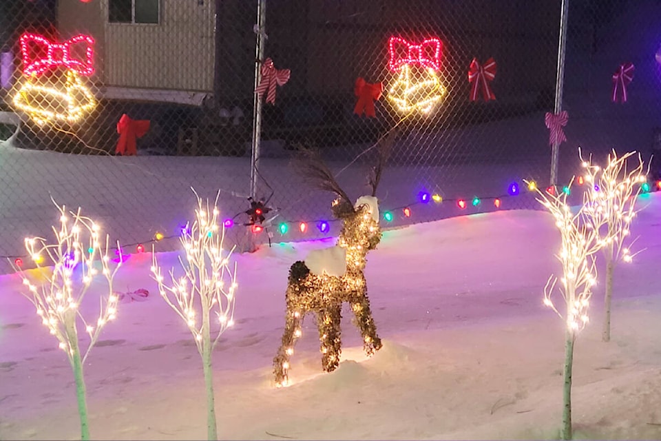 Lights donated by the Quesnel Rotary Club and Quesnel Canadian Tire were put on display in Lytton this Christmas. (Submitted Photo)