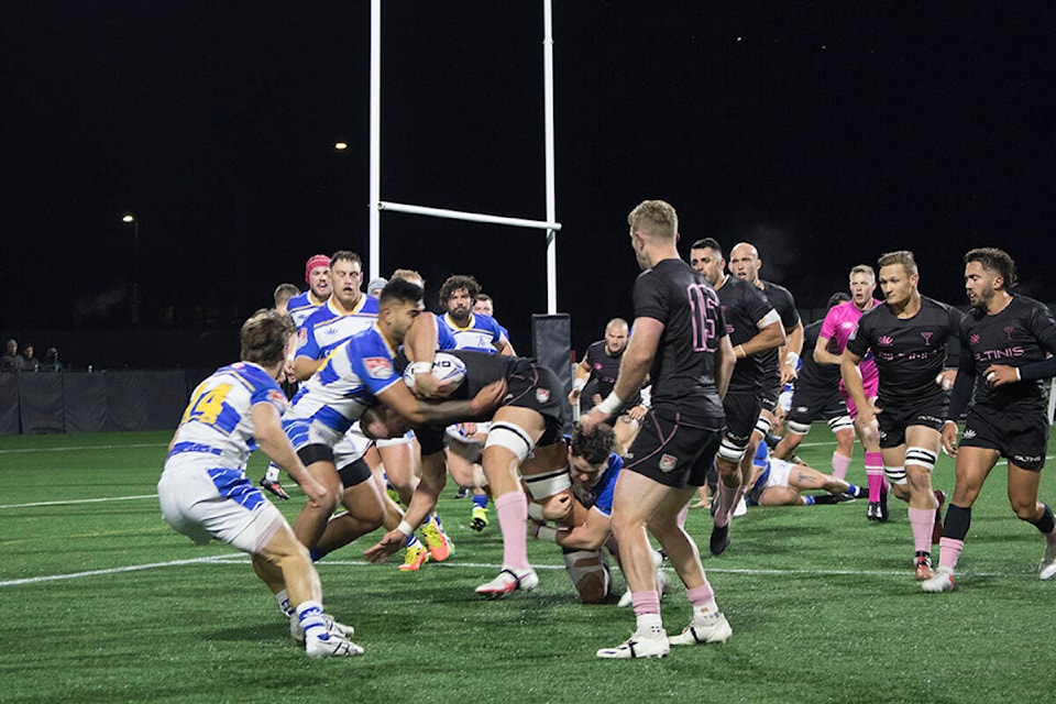Starlight Stadium was packed with fans as the Toronto Arrows played for the first time in British Columbia in their game against LA Giltinis in Langford on Feb. 11. (Bailey Moreton/News Staff)