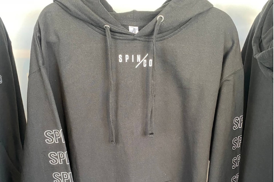 Branded Spinco hoodies are among items reported stolen after a break and enter in the 2000-block of Oak Bay Avenue. (Courtesy Spinco)