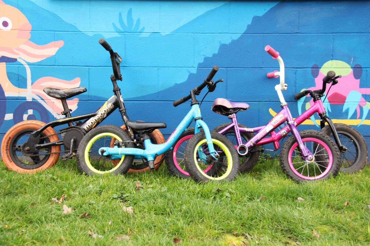 Capital Bike has seven balance bikes available in its lending library so far but is planning on expanding its collection soon. (Jane Skrypnek/News Staff)