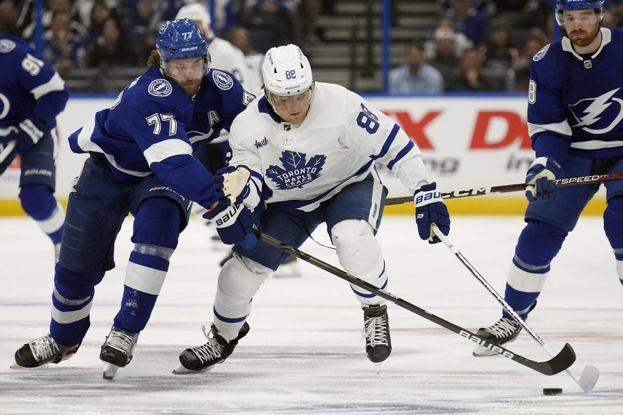 Tavares lifts Maple Leafs past Lightning in OT again in playoff rematch