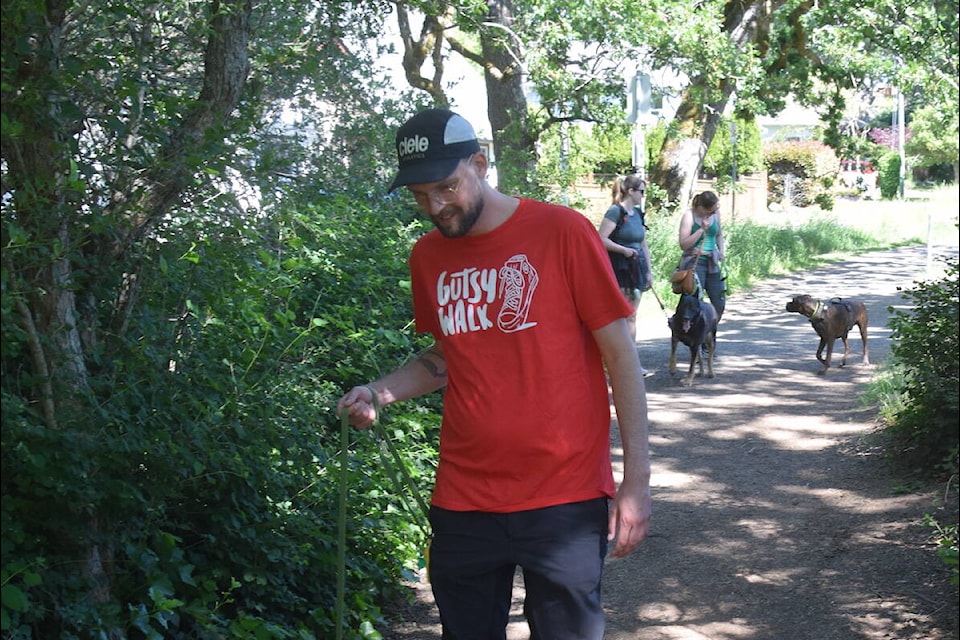A participant takes part in the 2023 Victoria Gutsy Walk Sunday (June 4). (Brendan Mayer/News Staff)