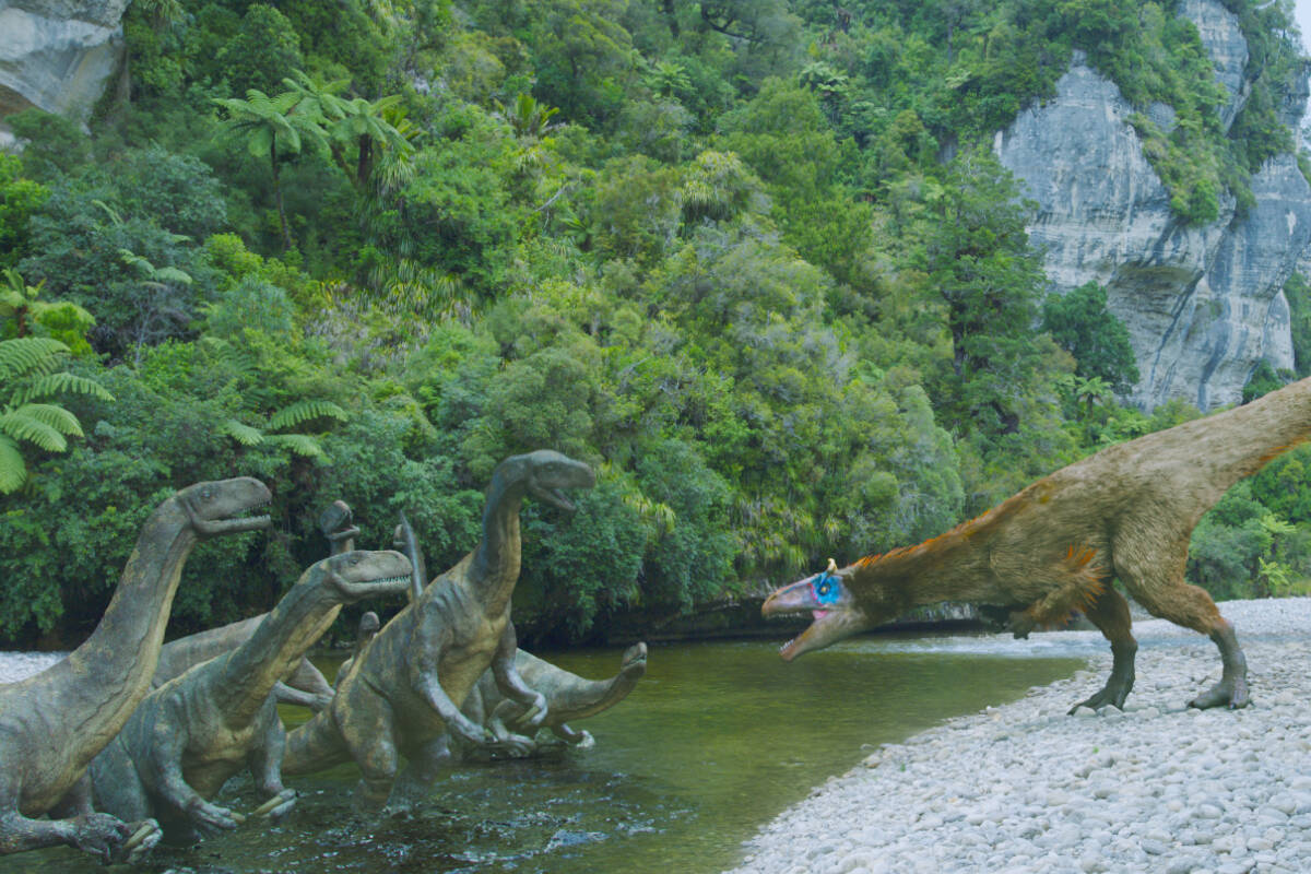 Showing at IMAX Victoria, Dinosaurs of Antarctica takes audiences to the south polar landscapes of Antarctica – as they were hundreds of millions of years ago. Image courtesy IMAX Victoria