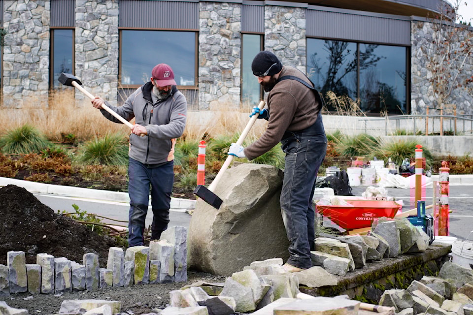 Heritage Masonry is using traditional tradecraft to create a welcome sign for the Victoria Scottish Community Centre.