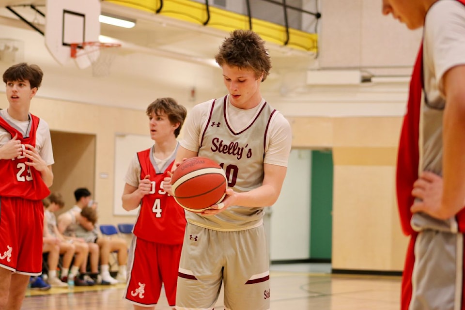 Stelly's Secondary School and Alberni District Secondary School battle it out in the opening game of the AAA championship. 