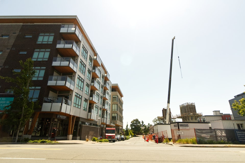 Esquimalt's investment in projects like its town square and the eagerness to build have propelled the community beyond B.C.'s housing targets. 