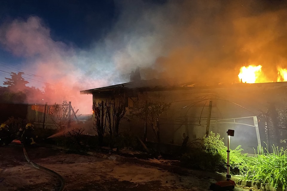 The West Kelowna Fire Department battled a duplex fire in the early hours of Wednesday, June 12.