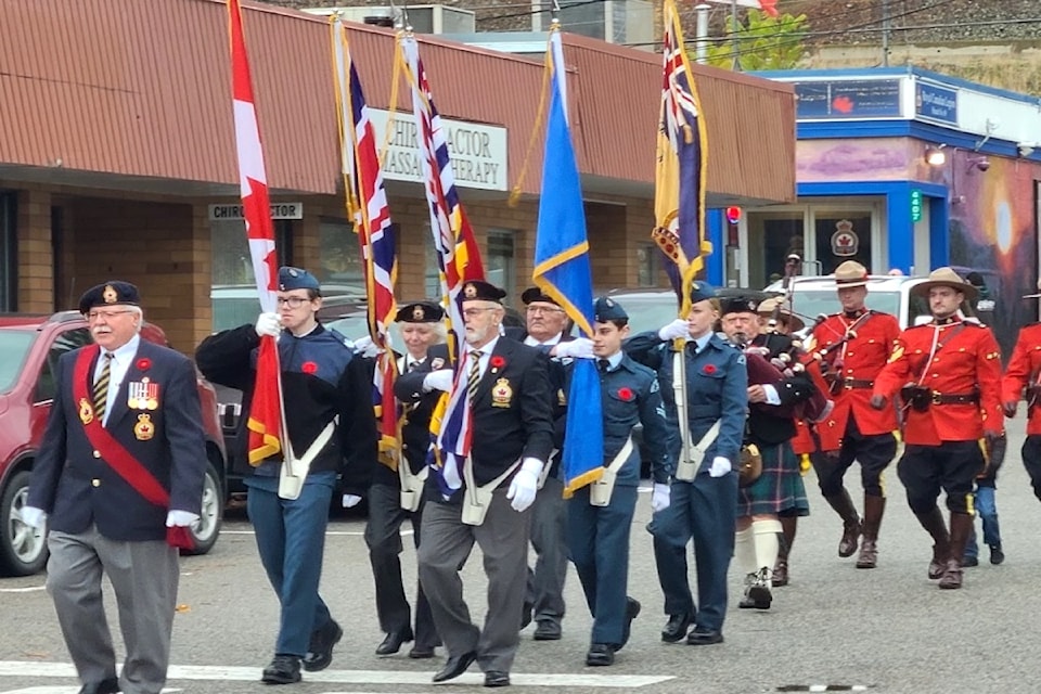 Remembrance Day Ceremonies in Peachland on Nov. 11, 2024.