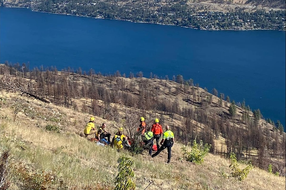 Central Okanagan and Penticton Search and Rescue helped an injured paraglider on Friday, Sept. 27.