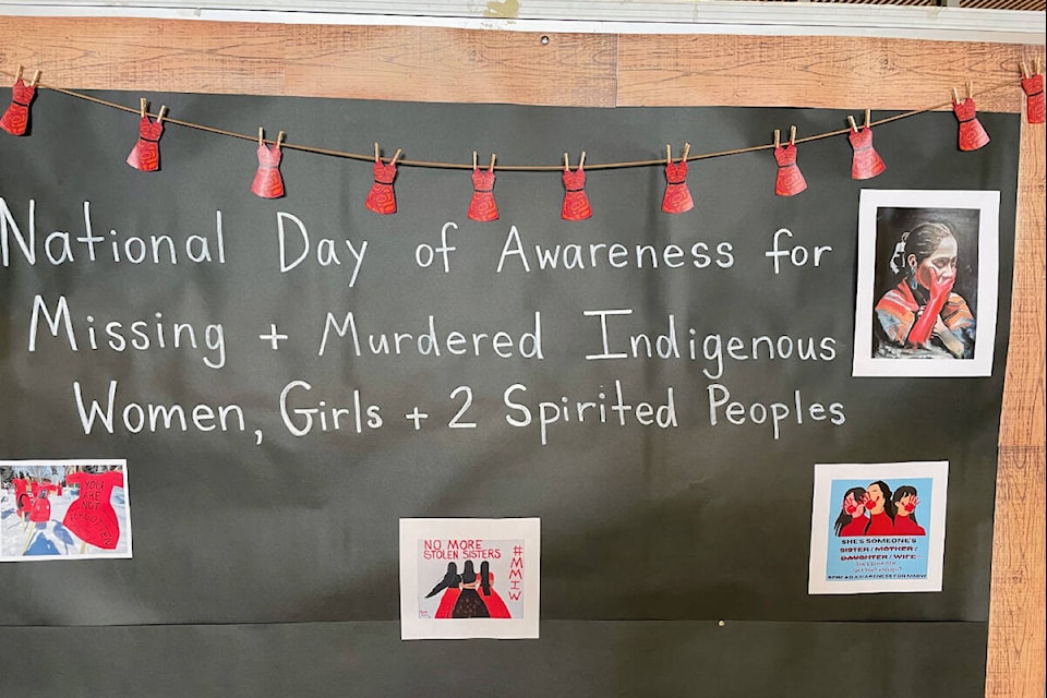 Students at Penticton Secondary recognized National Day of Awareness for Missing and Murdered Indigenous Women and Girls on Thursday, May 5, for the first time in the school’s history. (Photo: Eva Koch)