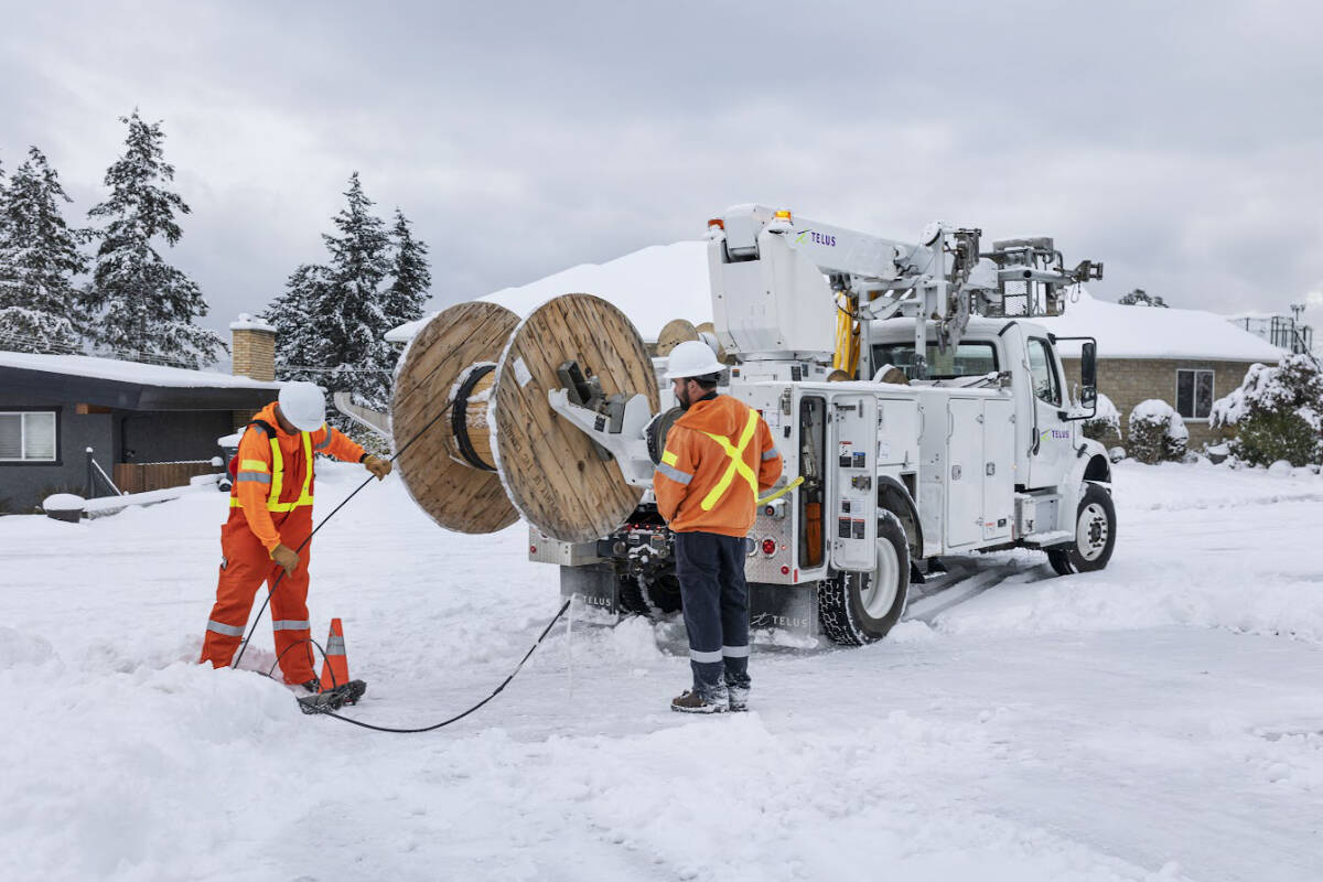 Not only is fibre a more sustainable technology than copper, when the copper is removed, it will be recycled for reuse in other capacities. Photo: TELUS