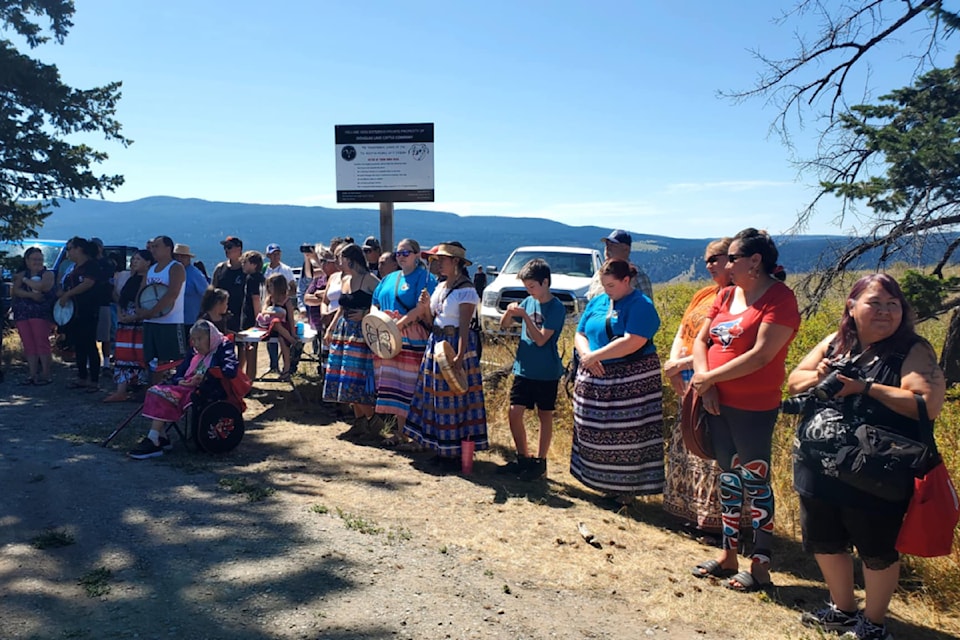 The Tsilhqot'in Nation hosted a ceremony above Farwell Canyon Thursday, Aug. 1 in response to the Chilcotin River landslide. 