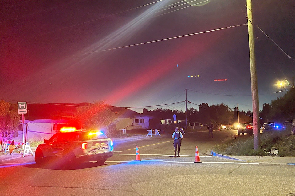 RCMP had part of Western Avenue at Carson Drive blocked off as they took a suspect into custody on Aug. 31.