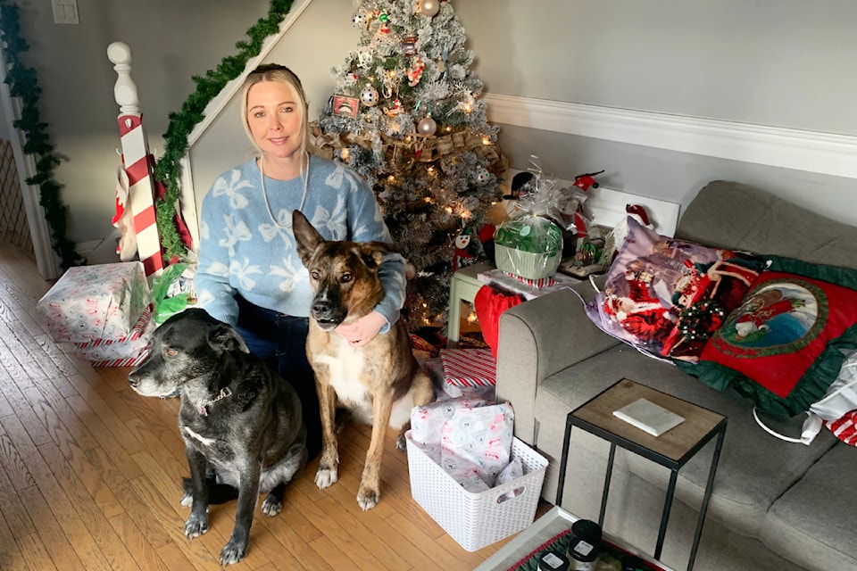 Cassidy Porter with her dogs Odin and Bo.
