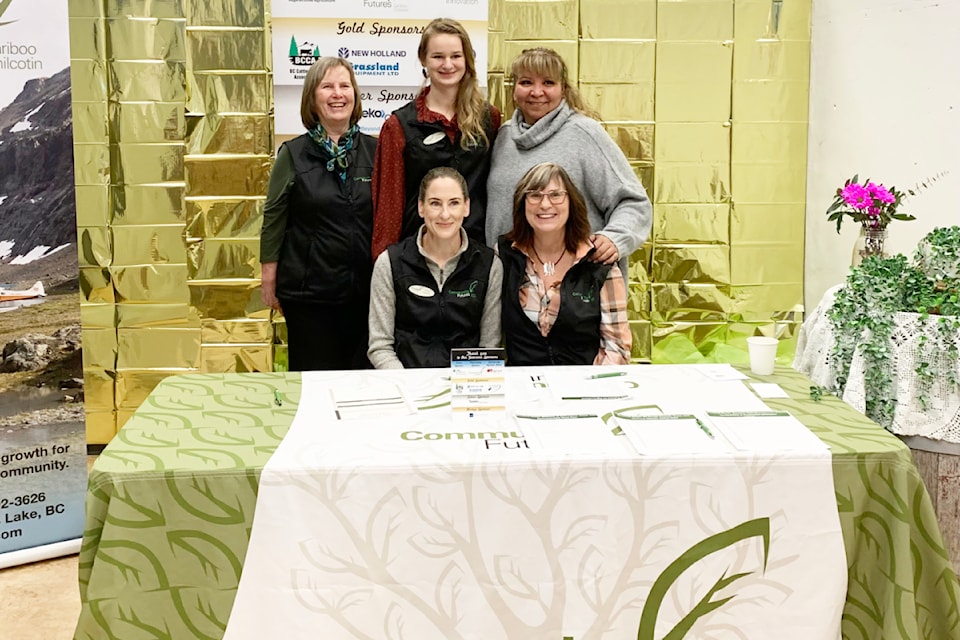 Karen Eden, Lauren Bedford, Beverly Evans, Amy Saville and Laurie Walters of Community Futures at an event to support local agricultural business the organization hosted.
