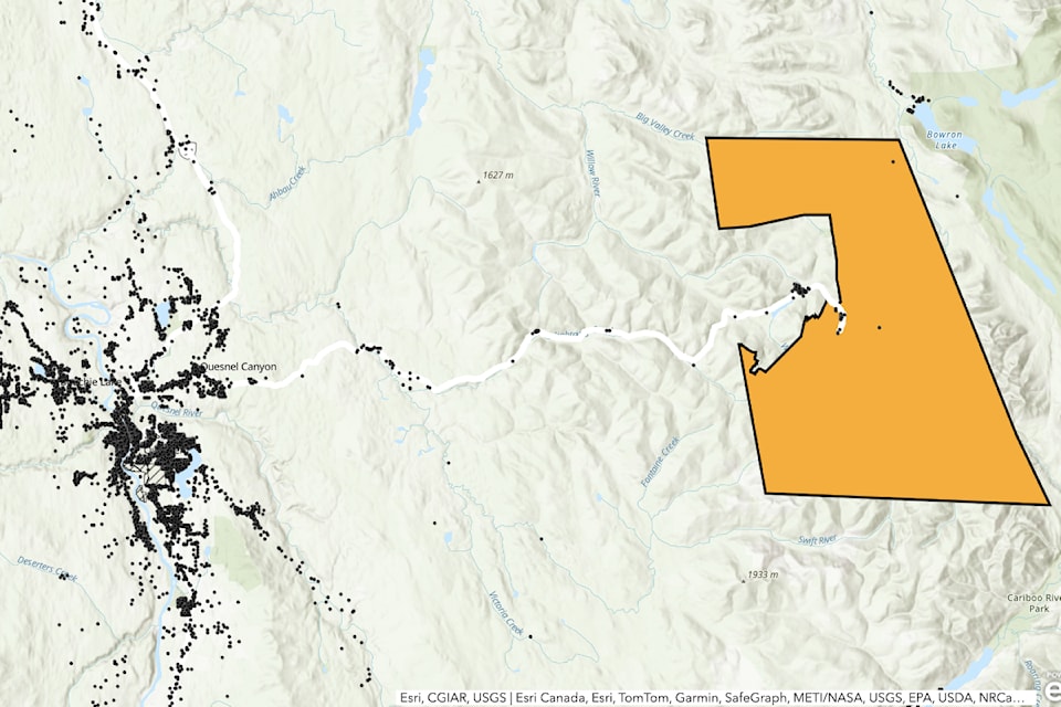 An evacuation alert has been issued on July 21 for the Barkerville area due to wildfire activity.