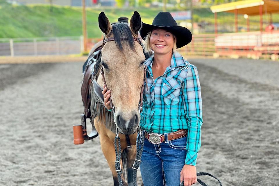 Cynthia English and her horse Rigs have been with the Wild West Riders for eight years. (Angie Mindus photo/Efteen)