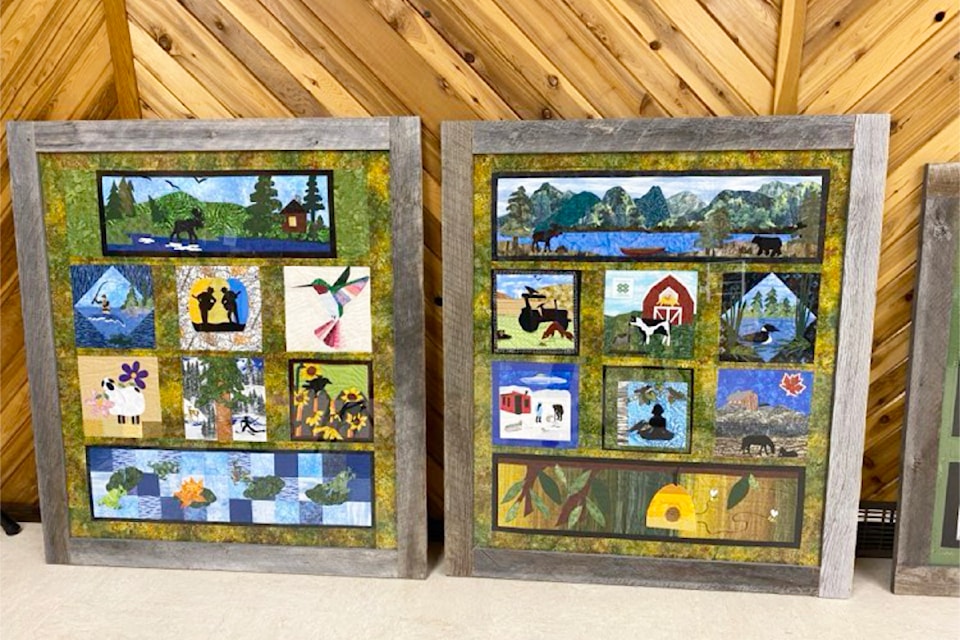 Two quilts depicting life in Miocene  and made by local quilters are unveiled on Father's Day 2024. 