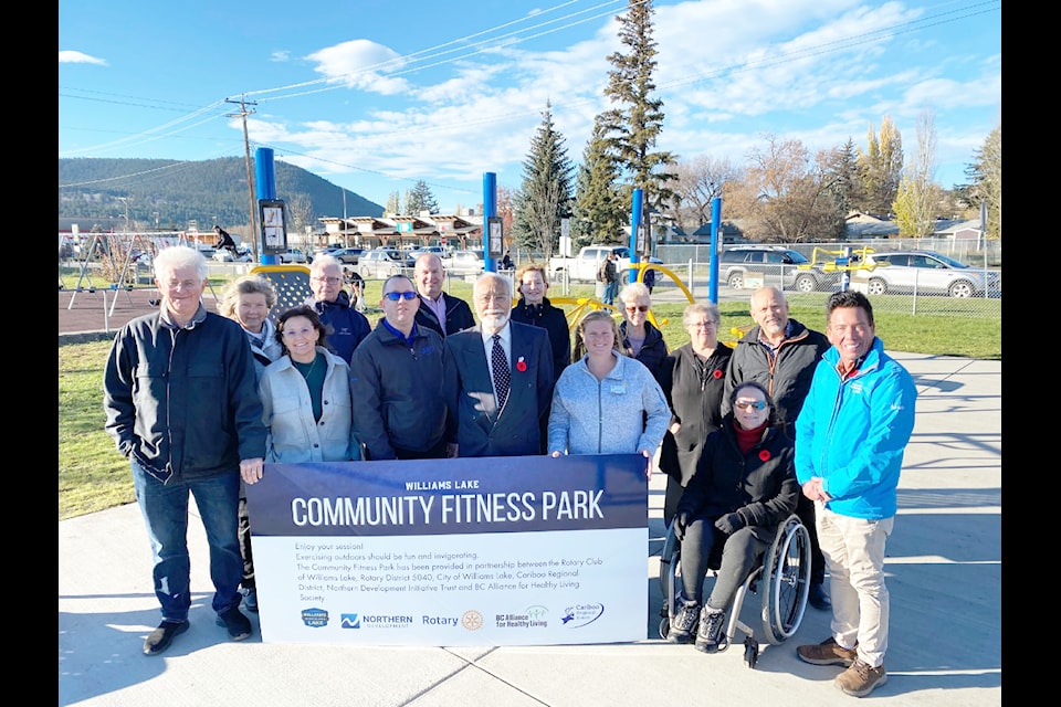 The Rotary Club of Williams Lake's new fitness park is now open and available for all to use at Kiwanis Park. 