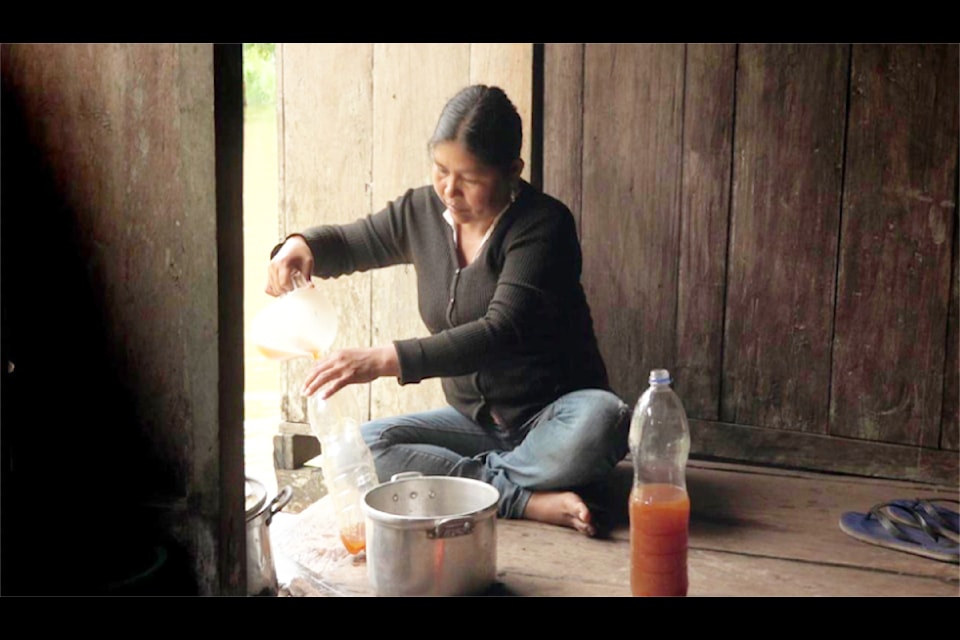 Mariluz Canaquiri preparing traditional medicine in the film Karuara, People of the River, which will be screened in Williams Lake on Nov. 12.
