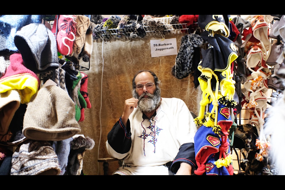 Charlie (pictured here) and Barbara Jaggernath were among about 100 vendors selling crafts and goods at the annual Medieval Market in Williams Lake. 