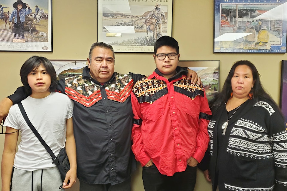 Bella Coola family members Jake Schooner, Carl Schooner Sr., Lewis Schooner  and Charlene Schooner continue to search for Carl Schooner Jr. reported missing Dec. 6, 2022. 