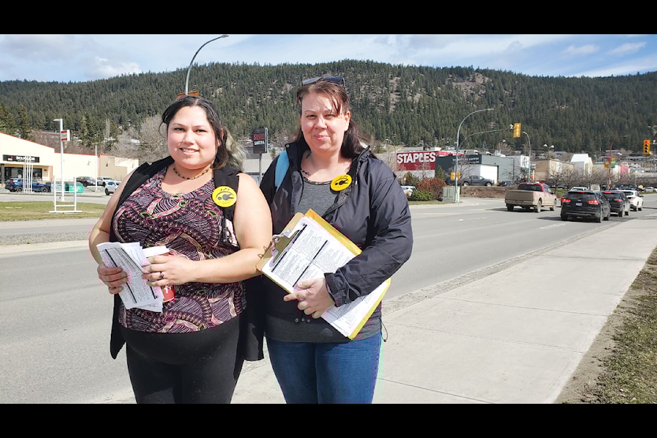 Fizz Tuck and Sandra Niquidet, who both work at Chiwid House, were among a team counting the homeless population in Williams Lake on April 2. 