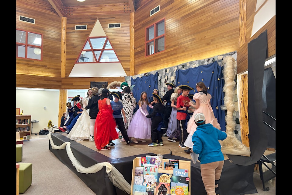 Students from Tatla Lake School rehearse for their May 3 theatre production of Cinderella. 