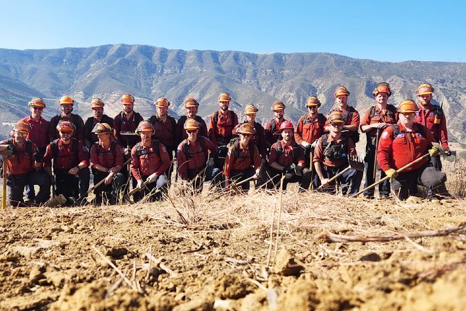 The BCWS ground firefighters in California on deployment. 