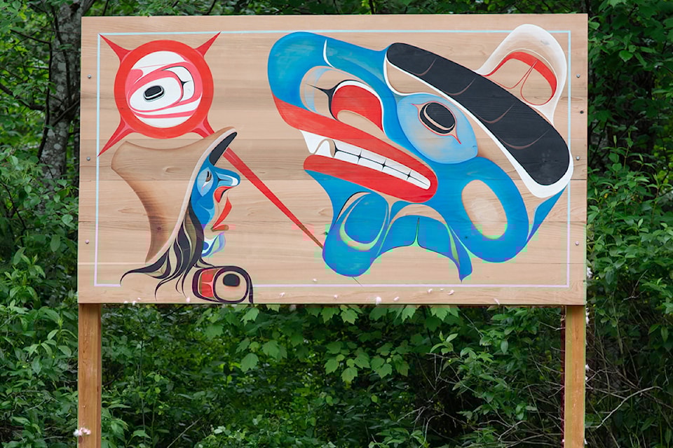 A Nuxalk territory marker. (Matthew Wheelock photo)