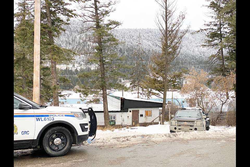RCMP were executing a search warrant at a residence on Second Avenue North in Williams Lake on Tuesday Jan. 7.