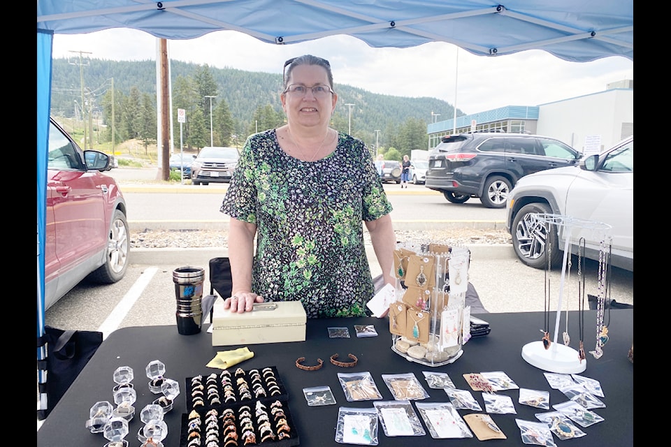 Maggie Ward sold her jewellery at a market for the first time ever at the Williams Lake Farmers' Market on June 24, 2025. 