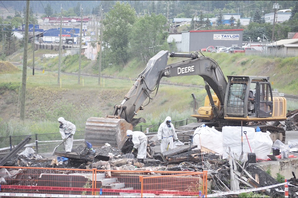 Demolition of the Station 99 site in Williams Lake involves the safe removal of potentially hazardous materials due to the building's age. 