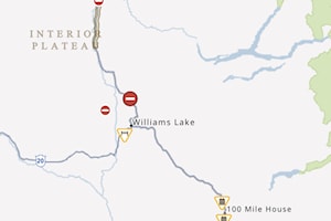 Vehicle incident closes Highway 97 north of Williams Lake