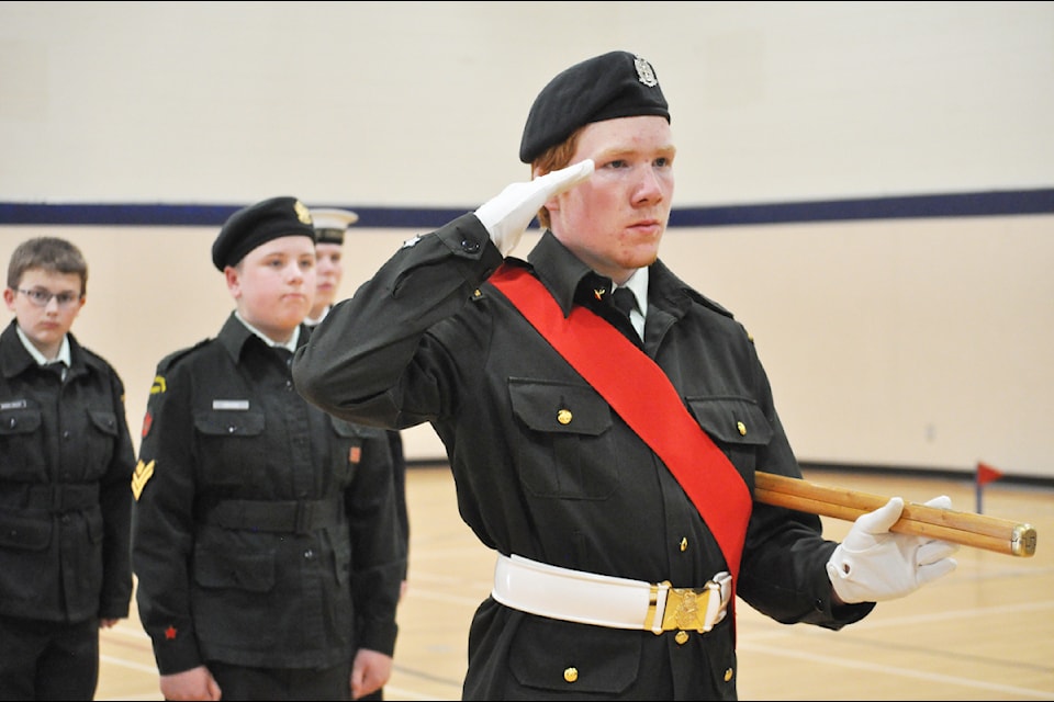 Silver star army cadet Sergeant Wentworth Philpotts was acting Regimental Sergeant Major, leading the local army and sea cadet corps in their final parade for 2025. 