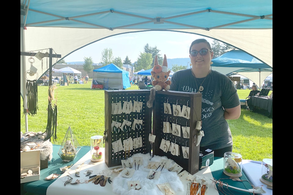Catherine Vincenzi, originally from 100 Mile but currently based in Smithers, sells natural art and herbal remedies with her business Sticks & Brews. 