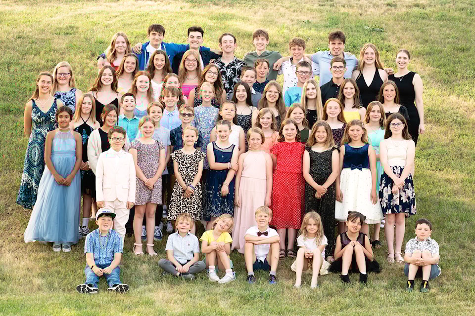 The 2025 Williams Lake Blue Fins Swim Team. 
