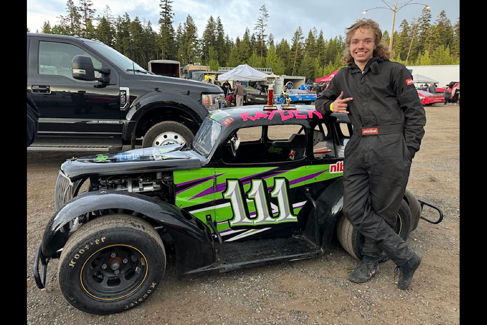 Kayden Fraser is one of the younger drivers competing at Thunder Mountain. 