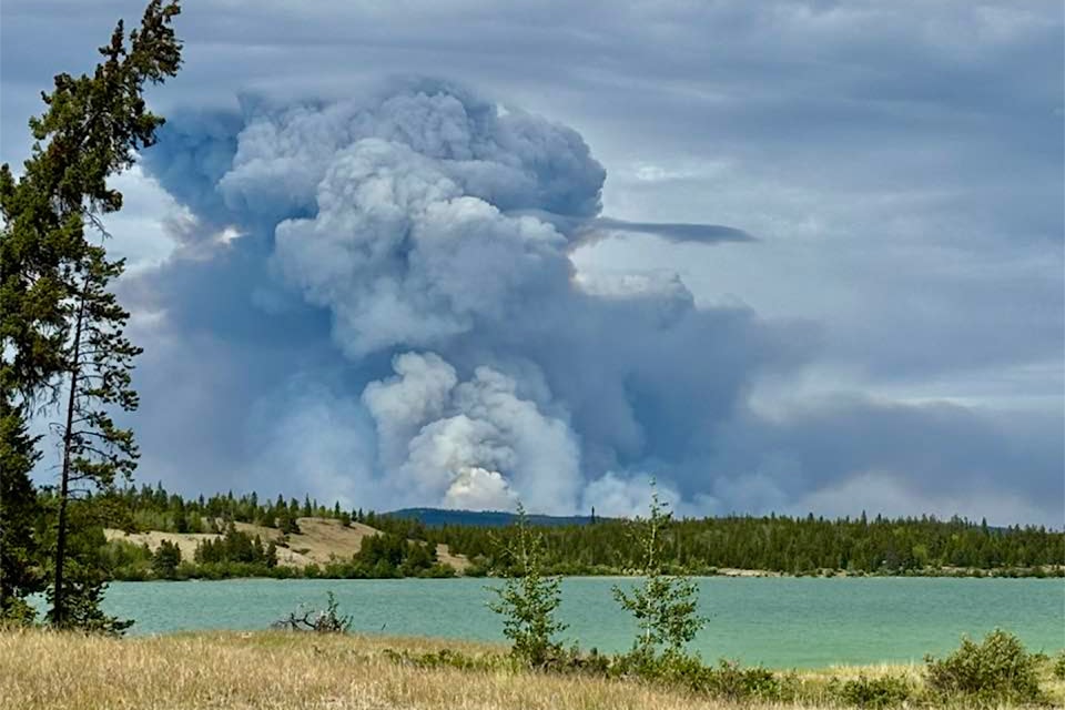 A view of the Martin Lake wildfire Tuesday, June 17, as seen from Patterson Lake. 