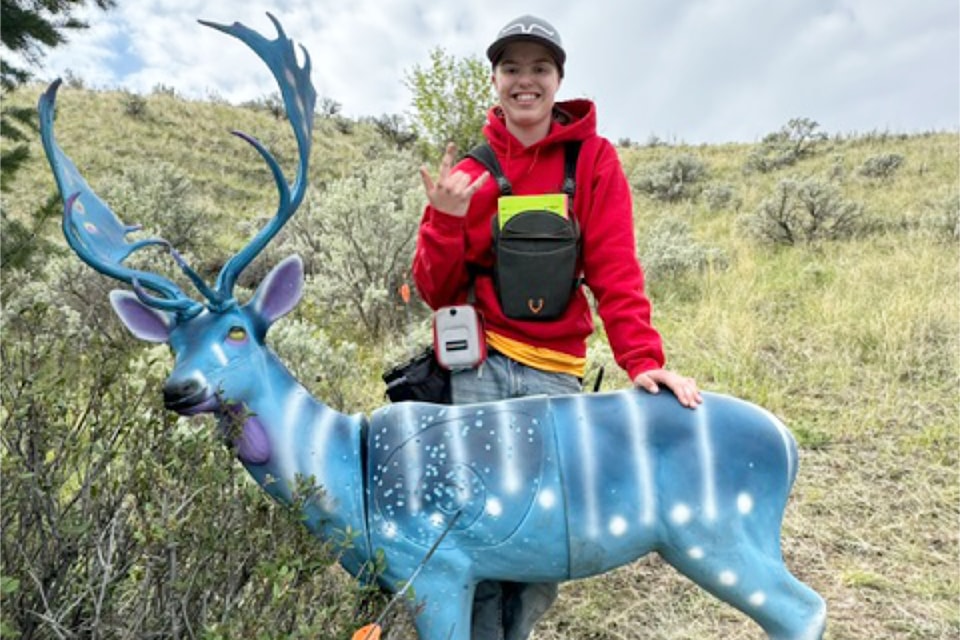 Lily Fraser with one of her targets in Kamloops.