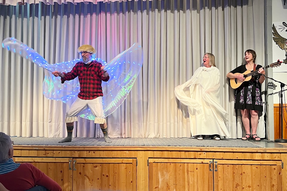Horsefly Follies have fun on stage.