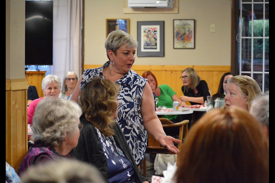 Dora-lee Wheeldon models an outfit during the Legion Spring Fashion Show Wednesday, May 21, 2025. 