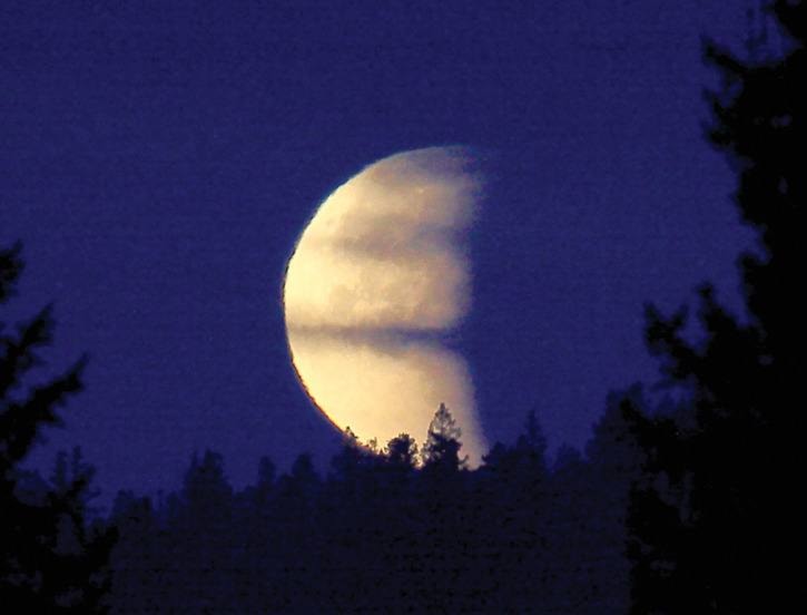 Dawn lunar eclipse in the Chilcotin