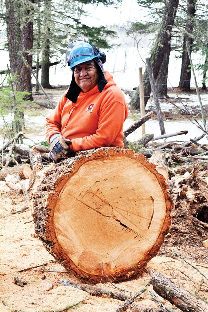 mly Fred Johnson getting firewood