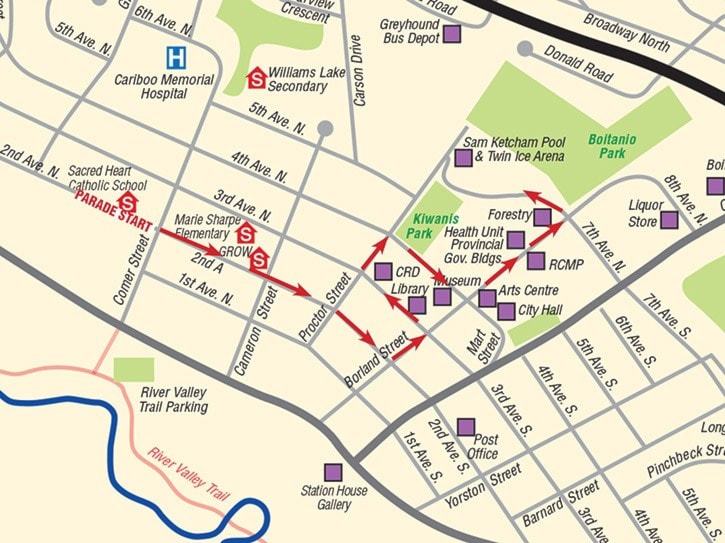 Parade route map.indd