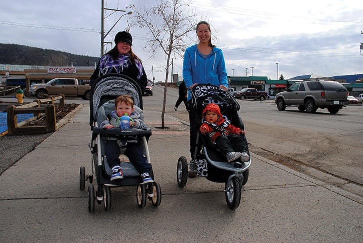 mly moms and babes in strollers