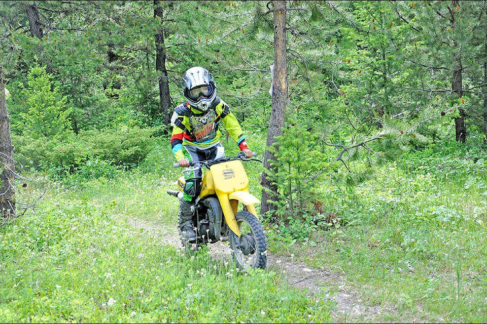 Steve Mckeown, 9, rides at the Dirty Knobby Saturday.