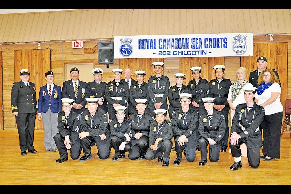 The Annual Ceremonial Review Sunday at the Elks Hall highlighted all of the accomplishments of the 202 Royal Canadian Sea Cadet Corps Chilcotin’s from throughout the year. (Greg Sabatino photo)