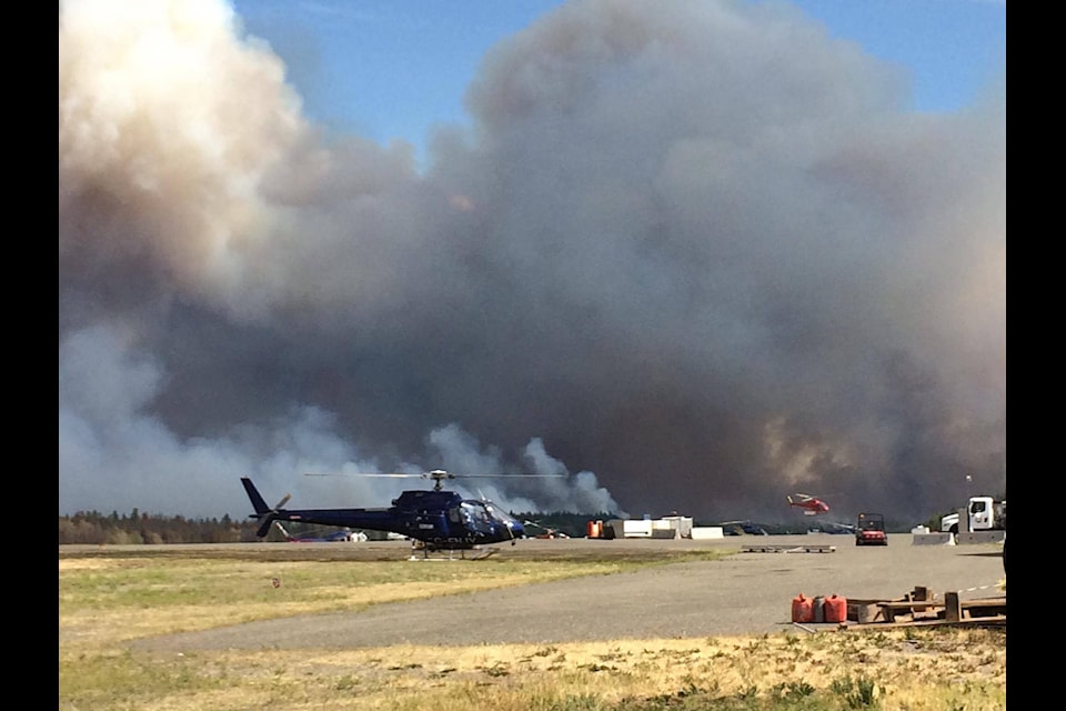 Photo submitted. Air craft at the Williams Lake Airport seen Wednesday that is being used to fight wildfires in the Cariboo Fire Centre.