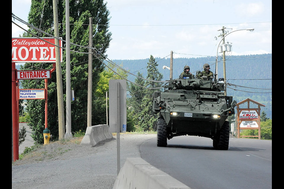 Members of the Canadian Armed Forces are in Williams Lake currently to assist the RCMP as the city remains under an evacuation order. (Angie Mindus photo)